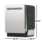 24" Top Control Stainless Steel Pocket Handle 47 dBA Dishwasher with Auto Door Open