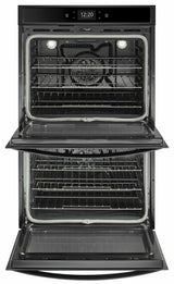 10.0 cu. ft. Smart Double Wall Oven with True Convection Cooking - Black
