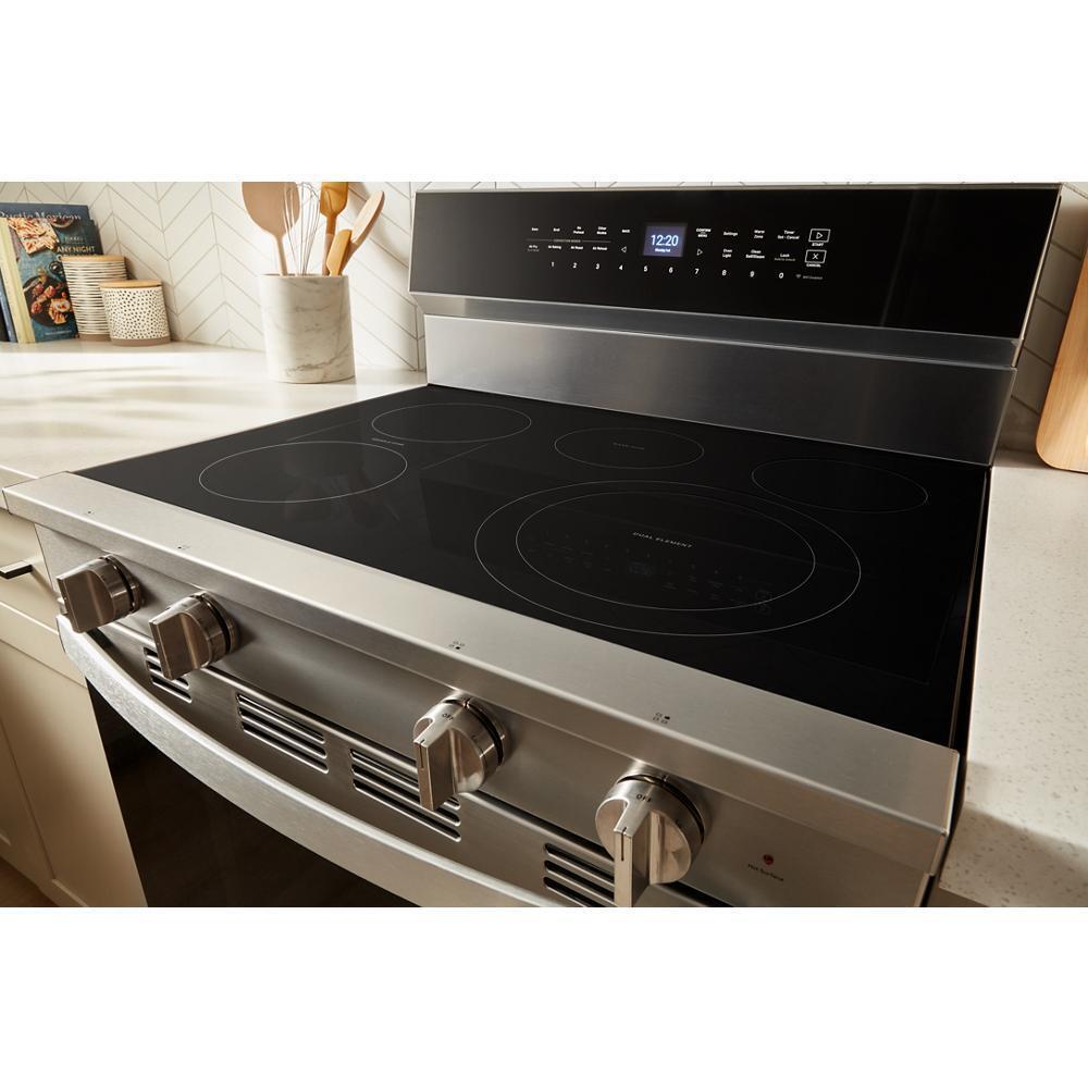 30-inch Electric Smart Range with Air Cooking Technology, No Preheat Air Fry, High Speed Preheat Oven, WipeClean™ Coating, and Steam/Self Clean