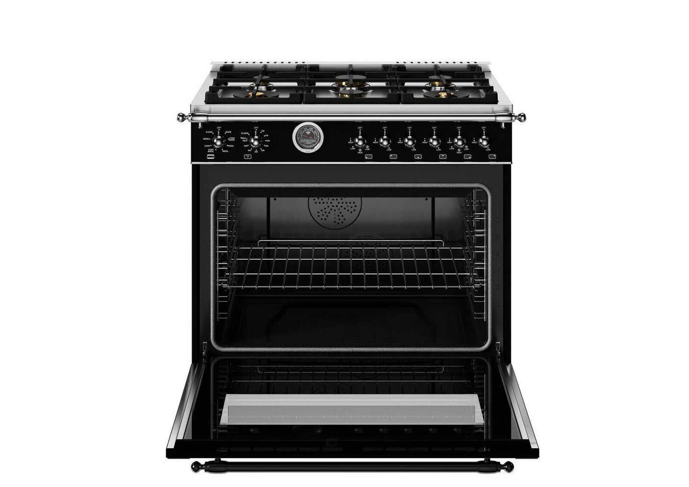 Heritage 36" Range Dual Fuel Self Clean Nero Black