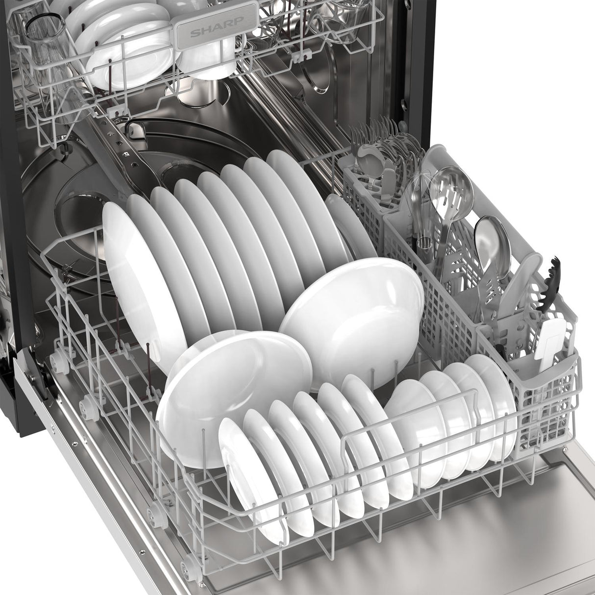 24" Top Control Stainless Steel Pocket Handle 49 dBA Dishwasher with Auto Door Open
