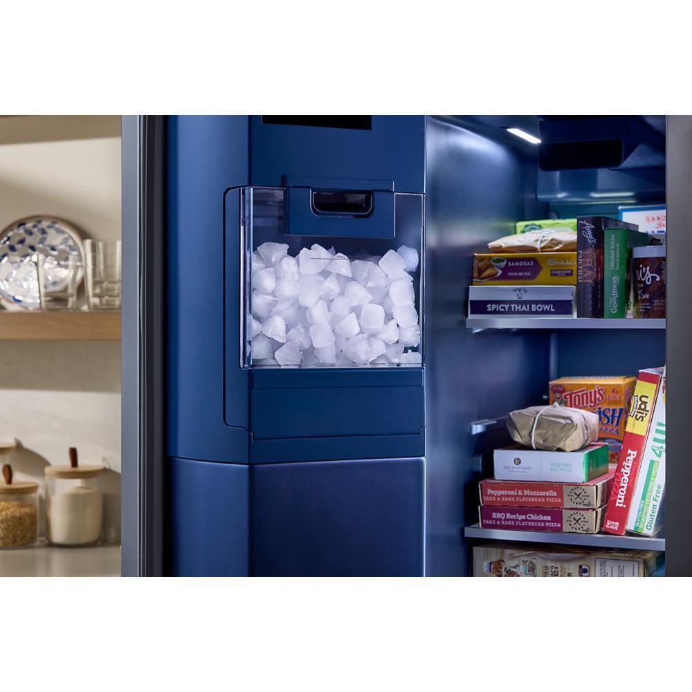 36-inch Wide Counter-Depth Side-by-Side Refrigerator with Arctic Blue Interior - 20.8 Cu. Ft.