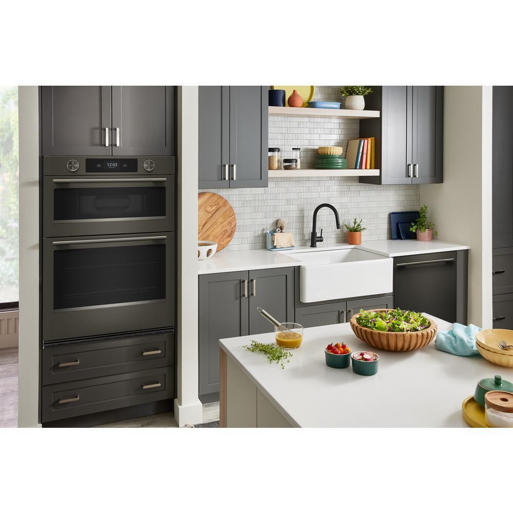 30-inch Smart Electric Combo Wall Oven with Intelligent Cooking Camera - Black Ore