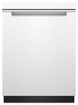 Stainless Steel Tub Pocket Handle Dishwasher with TotalCoverage Spray Arm - White
