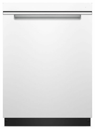 Stainless Steel Tub Pocket Handle Dishwasher with TotalCoverage Spray Arm - White