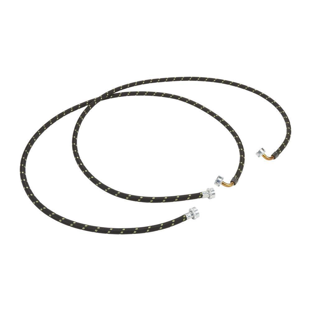 6' Black braided hoses with 90 degree elbow rated 1700 PSI with two female connections - 2 Pack
