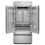 20.8 Cu. Ft. 36" Built-In French Door Bottom Mount Refrigerator with Platinum Interior