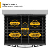 30-inch Gas Range with Air Cooking Technology and Steam Clean