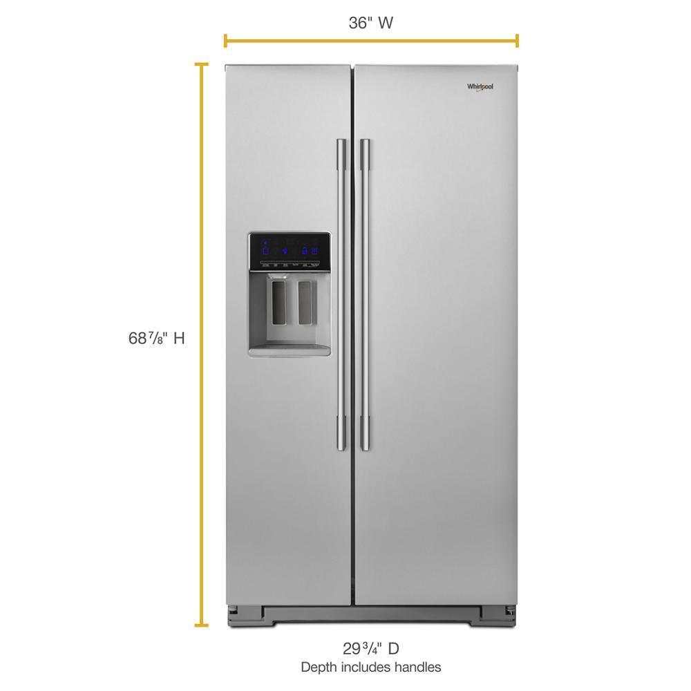 36-inch Wide Contemporary Handle Counter Depth Side-by-Side Refrigerator - 21 cu. ft.