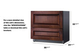 36" Wide 2-drawer All-refrigerator (panels Not Included)