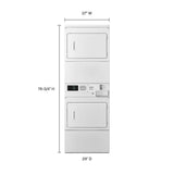 Commercial Electric Stack Dryer with Factory-Installed Coin Drop and Coin Box