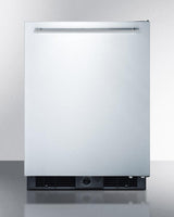 Frost-free All-refrigerator for Built-in or Freestanding Use, With Black Cabinet and Stainless Steel Door