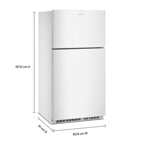 33-Inch Wide Top-Freezer Refrigerator With Dual Crisper Drawers-21 Cu. Ft.