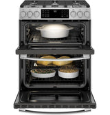 GE Profile™ 30" Smart Slide-In Front-Control Gas Double Oven Convection Range