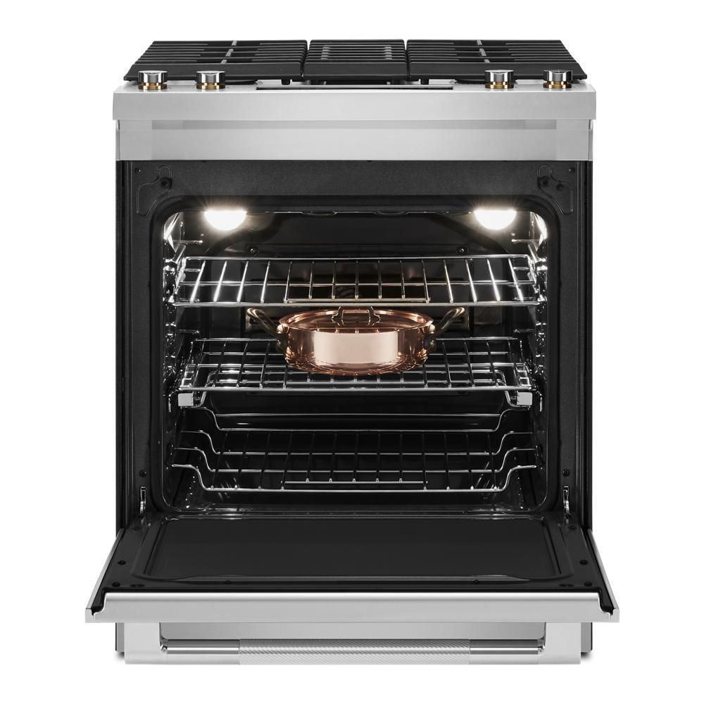 RISE™ 30" DUAL-FUEL DOWNDRAFT SLIDE-IN RANGE