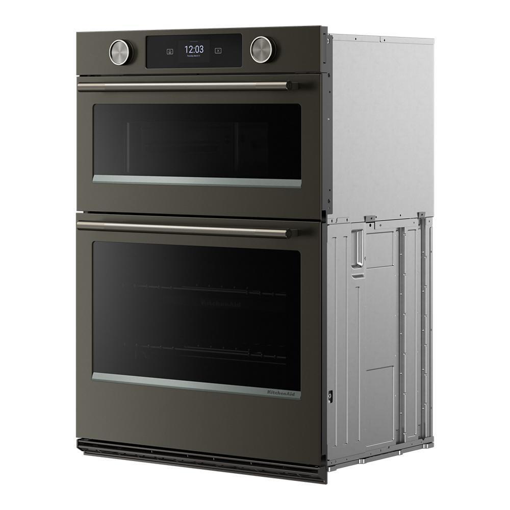 30-inch Smart Electric Combo Wall Oven with Intelligent Cooking Camera - Black Ore
