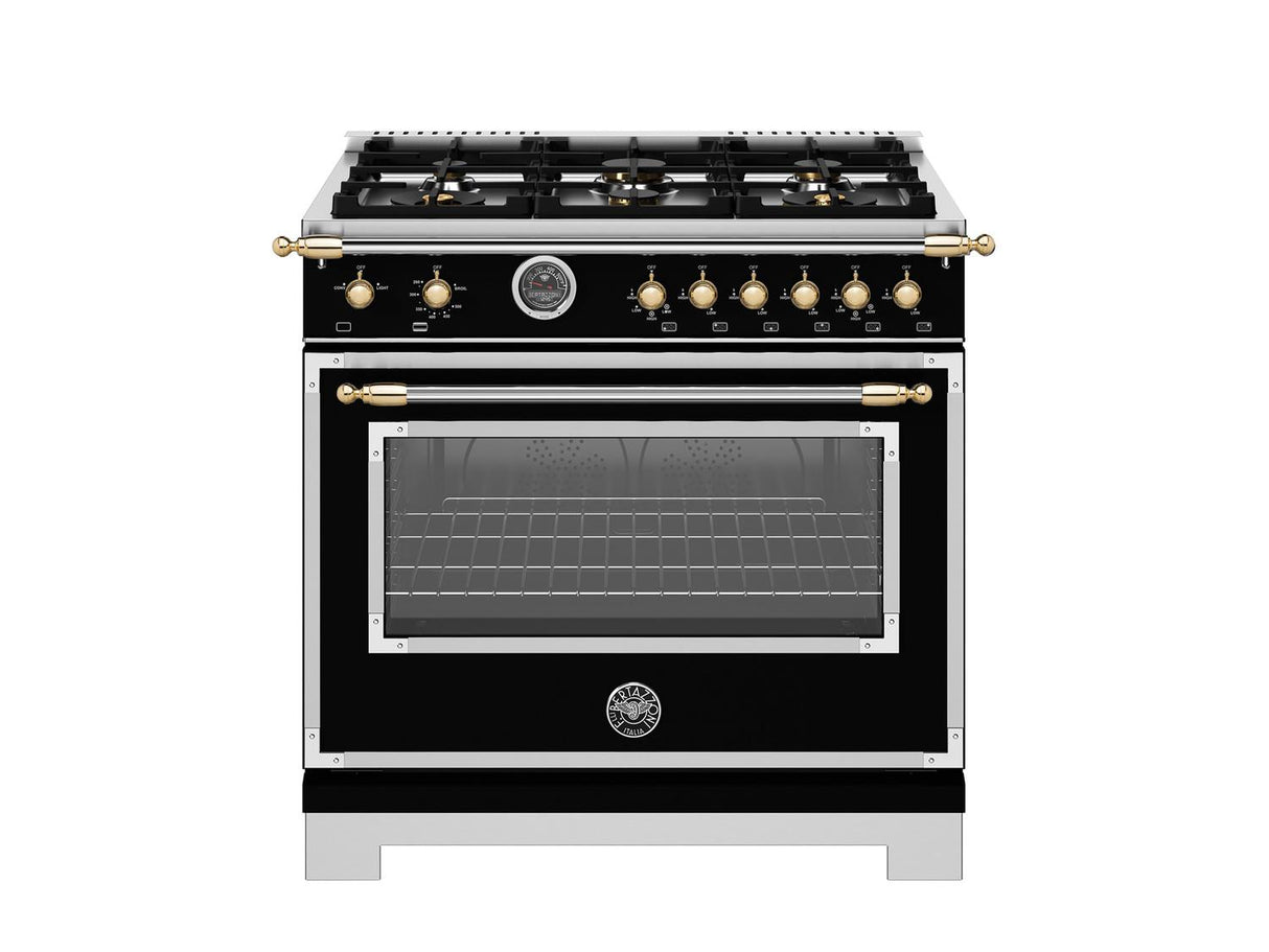 36" Heritage Series range - Gas Oven - 6 brass burners