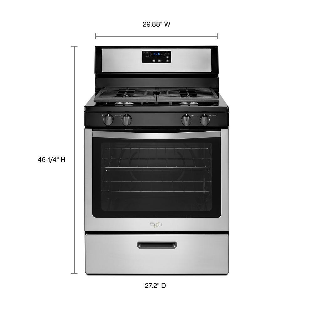 Whirlpool® 5.1 Cu. Ft. Freestanding 4-Burner Gas Stove