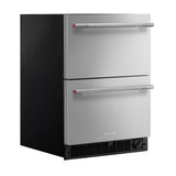 24" Stainless Steel Undercounter Double-Drawer Refrigerator/Freezer
