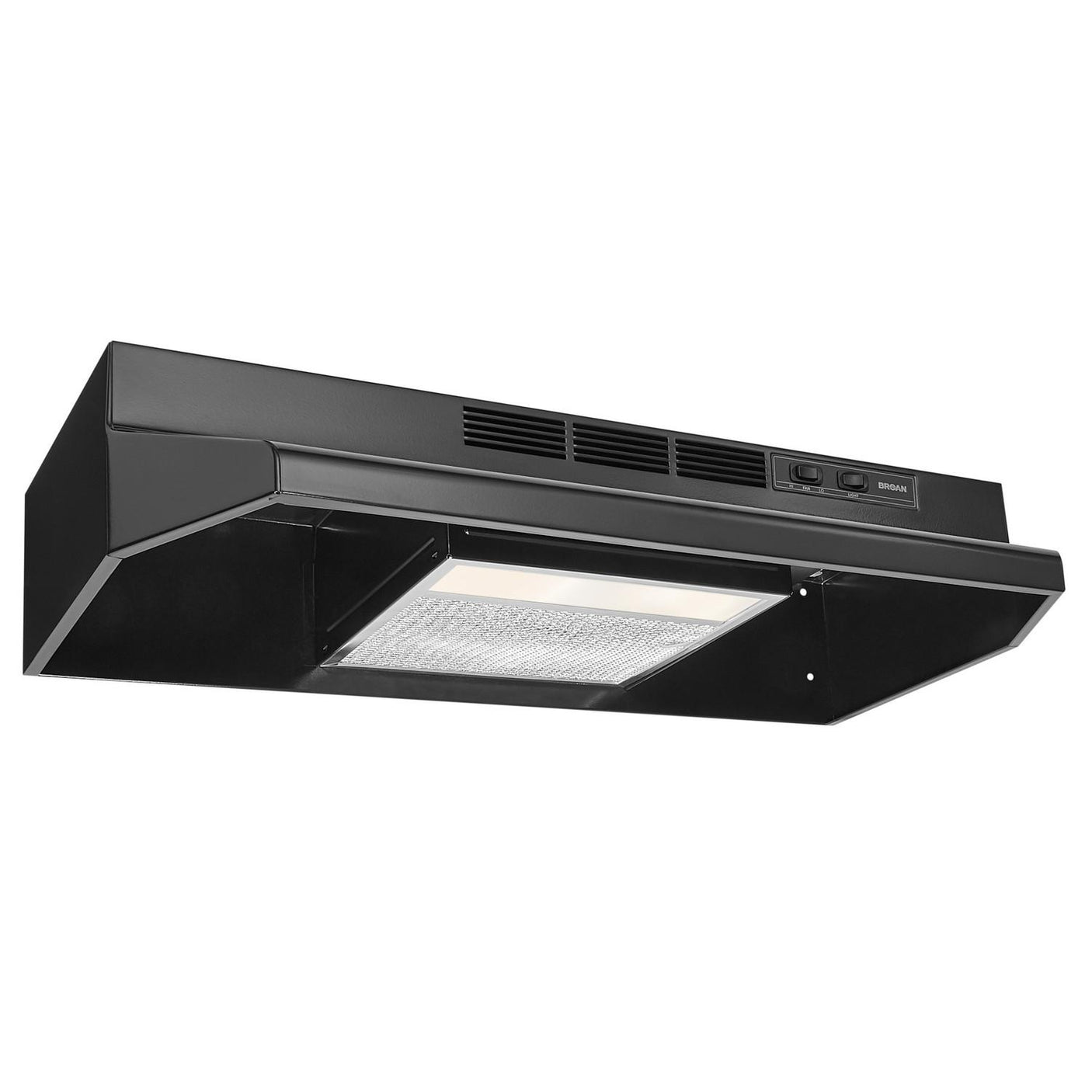 Broan® 30-Inch Convertible Under-Cabinet Range Hood w/ Easy Install System, 260 Max Blower CFM, Black