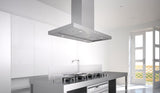 48" T-shape chimney island hood