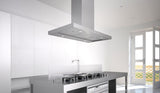 48" T-shape chimney island hood