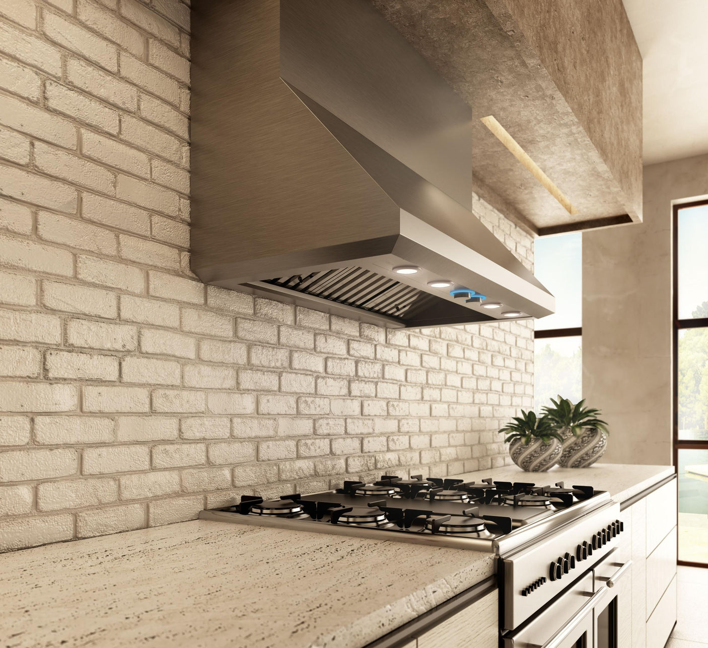 CALABRIA Undercabinet Range Hood 48" wide - 1200CFM