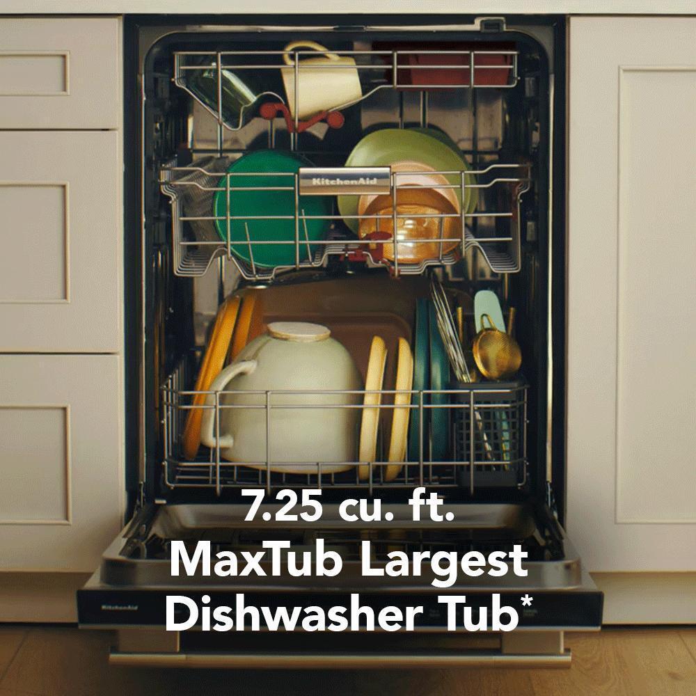 360(degree) Max Jets™ Third Rack Dishwasher with Stemware Shield and Stemware Clips, 44 dBA