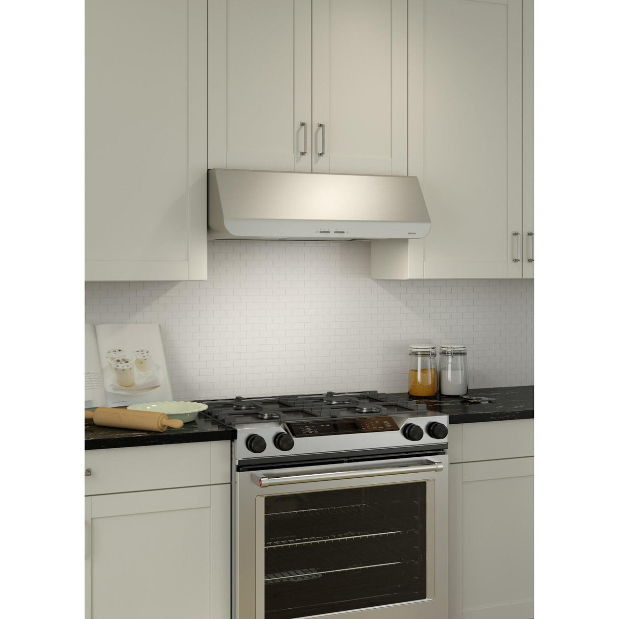 Broan® Spire 36-Inch Convertible Under-Cabinet Range Hood, 450 Max Blower CFM, Stainless Steel