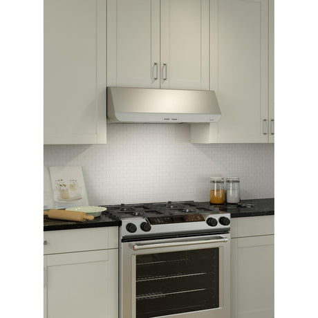 Broan® Spire 48-Inch Convertible Under-Cabinet Range Hood, 450 Max Blower CFM, Stainless Steel