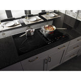 36" Oblivion Glass Electric Radiant Downdraft Cooktop with Tap Touch Controls