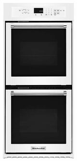 24" Double Wall Oven with True Convection - White