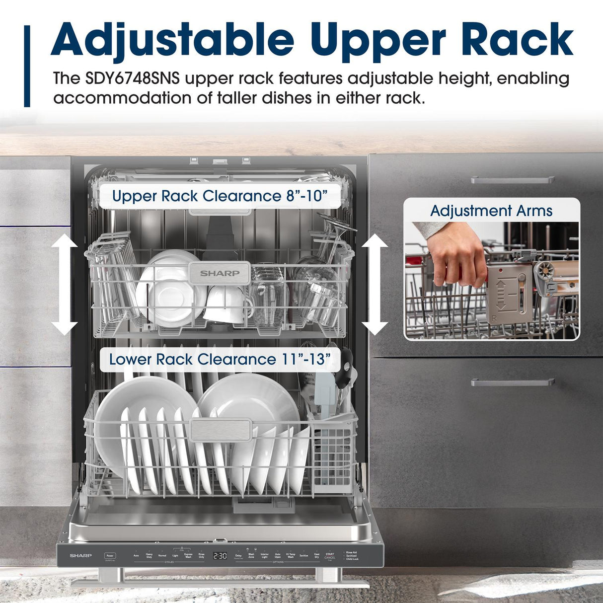 24" Top Control Stainless Steel Handle 47 dBA Dishwasher with Auto Door Open