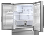 28.9 cu.ft. Standard Depth 36 in. French 3-Door Refrigerator with Water Dispenser in Stainless Steel