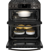 GE Profile™ 30" Smart Slide-In Front-Control Gas Double Oven Convection Range