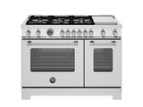 48 inch All Gas Range, 6 Brass Burner and Griddle Stainless Steel