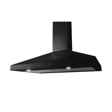 VARNA BLACK Wall Mount Range Hood 36" wide - 600CFM