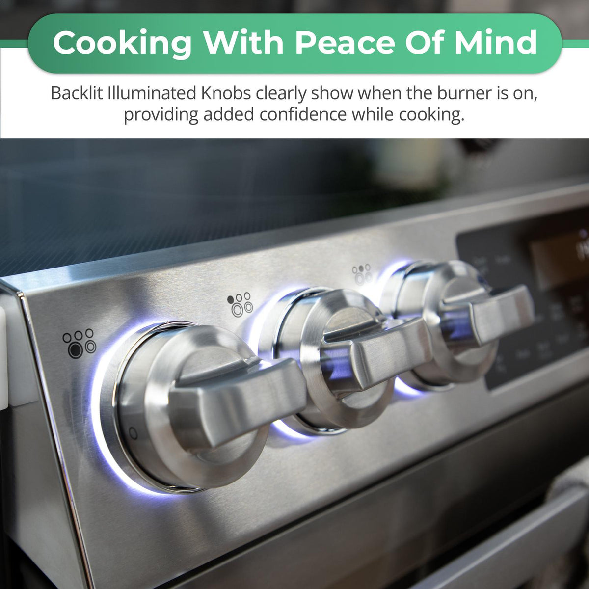 30 in. 5 Burner 6.3 cu. ft. Slide-in Electric Range with True European Convection