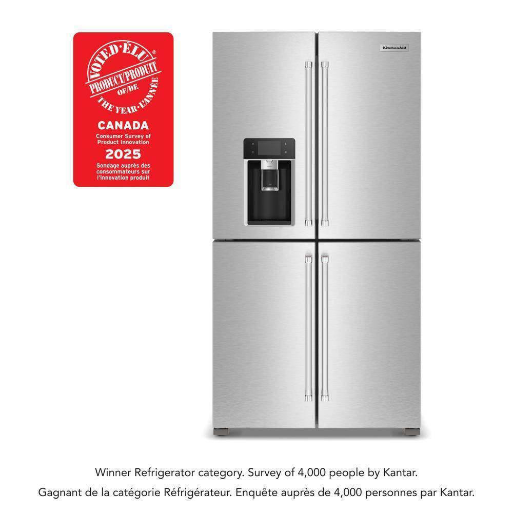 36" Counter-Depth 19.4 Cu Ft 4-Door Refrigerator with Flexible Temperature Zone in PrintShield™ Finish