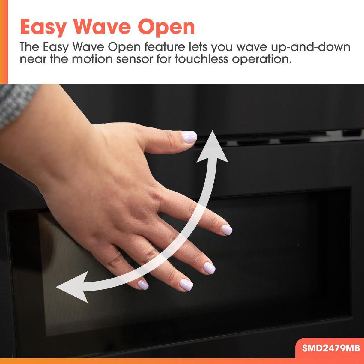Sharp 24 in. 1.2 cu. ft. Deco Series Built-In Smart Microwave Drawer™ Oven with Easy Wave Open in Black