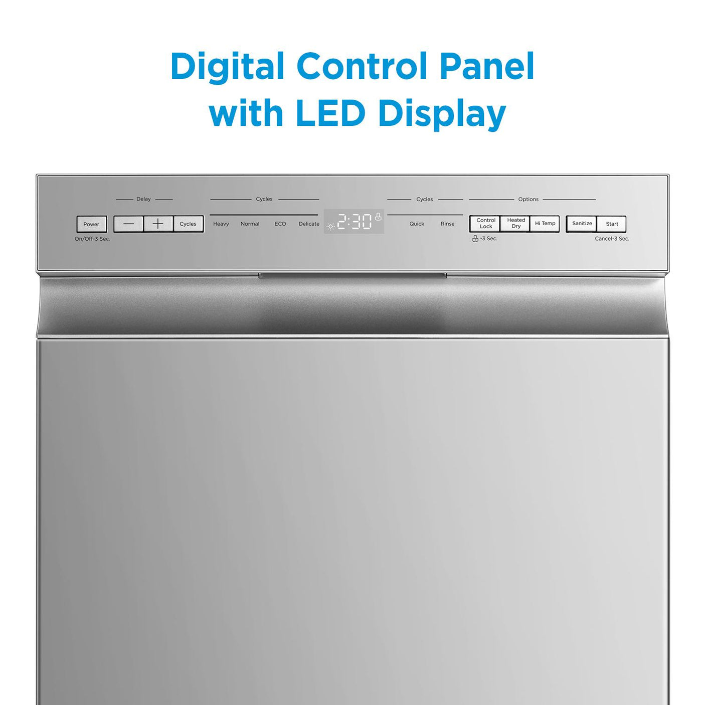 Midea 18" Front Control Dishwasher with Heated Dry