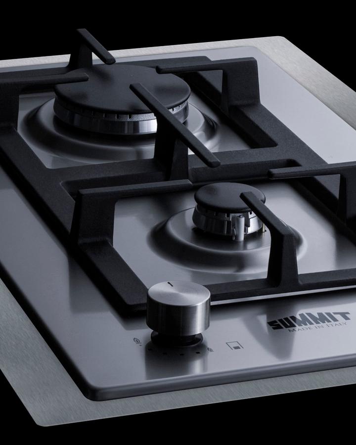 15" Wide 2-burner Propane Gas Cooktop In Stainless Steel