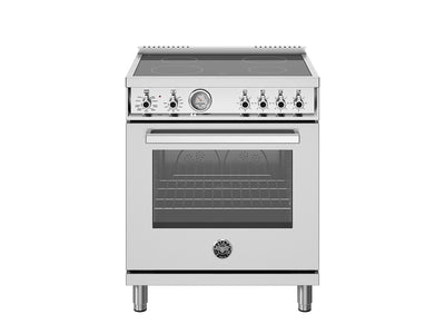 30 inch Electric Range, 4 CERAN Heating Zones, Electric Oven Stainless Steel