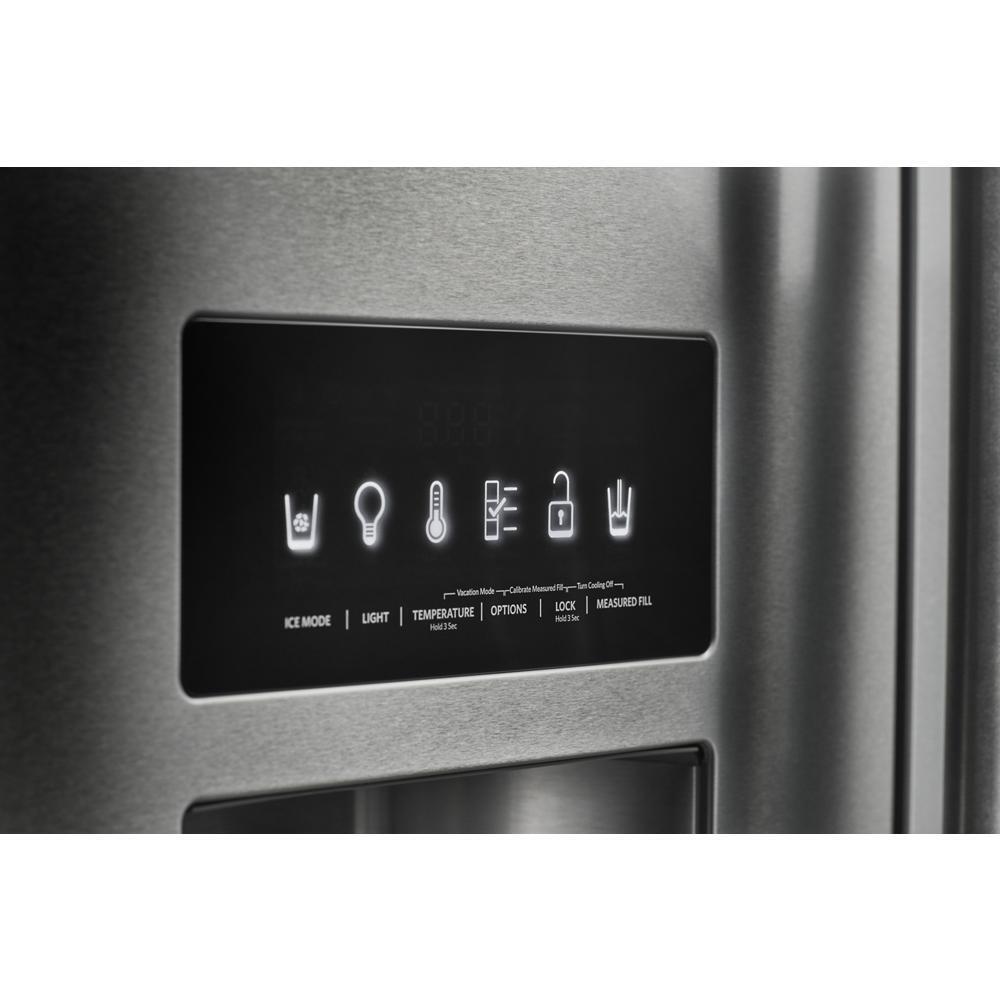26.8 cu. ft. 36-Inch Width Standard Depth French Door Refrigerator with Exterior Ice and Water and PrintShield™ finish