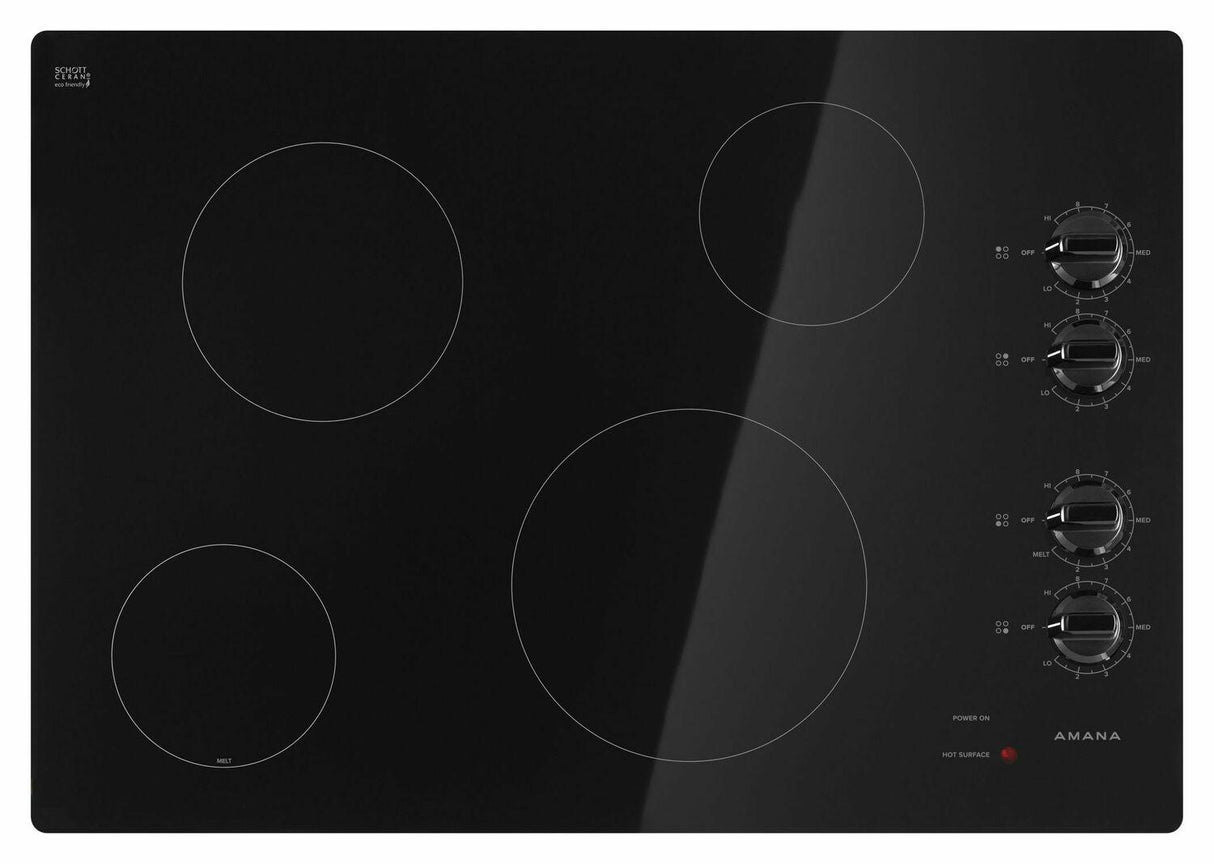 30-inch Electric Cooktop with Multiple Settings - Black