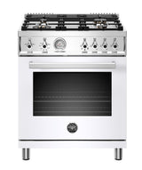30 inch All Gas Range, 4 Brass Burner Bianco