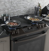 GE® 30" Slide-In Front-Control Convection Gas Range
