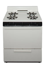 30 in. Freestanding Gas Range in Biscuit
