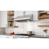 Broan 650 Max Blower CFM, <0.3 Sones 36-Inch Stainless Steel Pro-Style Range Hood