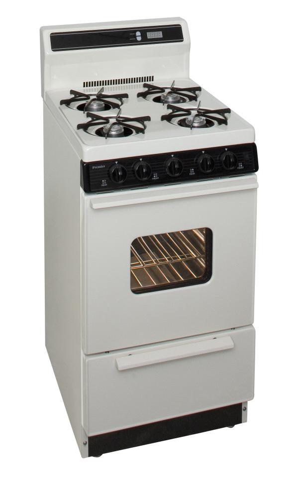 20 in. Freestanding Gas Range in Biscuit